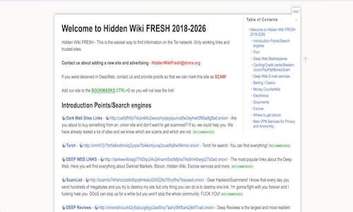 Hidden Wiki Fresh